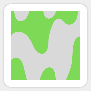 Abstract green and gray swirl pattern Sticker